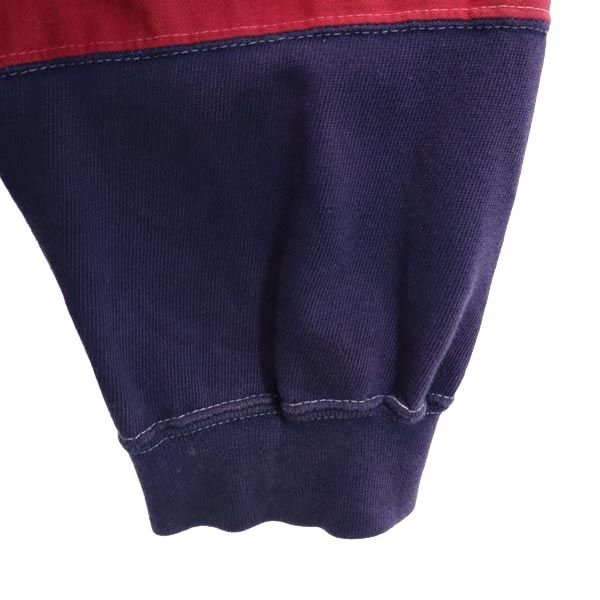 Hathaway SPORT ハサウェイスポーツ 90s オールド ボーダー ライン 長袖 ポロシャツ XL ネイビー メンズ