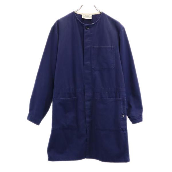 KRAJEWSKI ドイツ ジャーマンワーク ユーロ ノーカラーコート 青系 メンズ