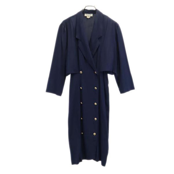 MICHAELBLAIR 80s 90s オールド トレンチコート ネイビー系 レディース