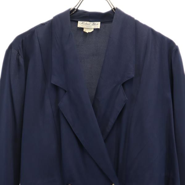 MICHAELBLAIR 80s 90s オールド トレンチコート ネイビー系 レディース