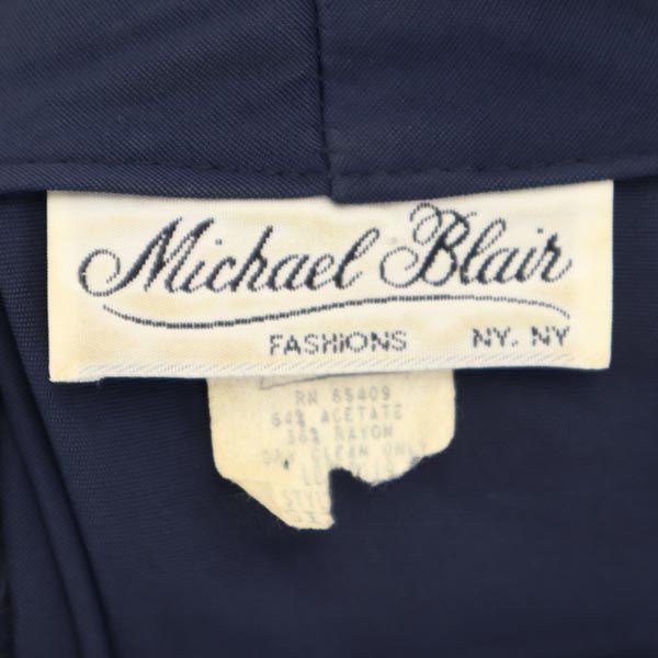 MICHAELBLAIR 80s 90s オールド トレンチコート ネイビー系 レディース