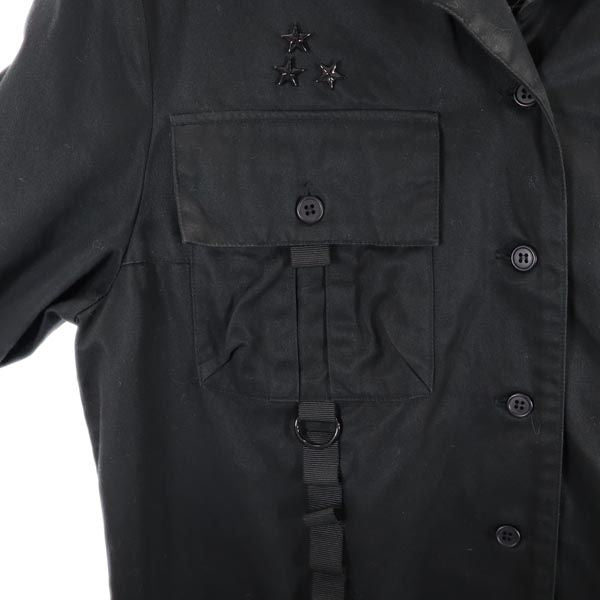 CANDY STRIPPER キャンディストリッパー 日本製 ロングシャツ 2 ブラック コート レディース
