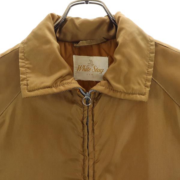 WHITE STAG ホワイトスタッグ 60s 70s ヴィンテージ ジップジャケット XL ブラック 裏キルティング メンズ