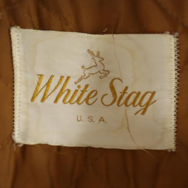 WHITE STAG ホワイトスタッグ 60s 70s ヴィンテージ ジップジャケット XL ブラック 裏キルティング メンズ