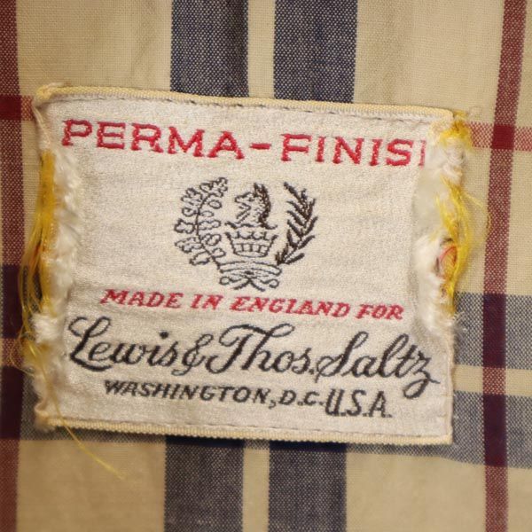 PERMA FINISH ヴィンテージ 英国製 ステンカラーコート 44R ベージュ メンズ