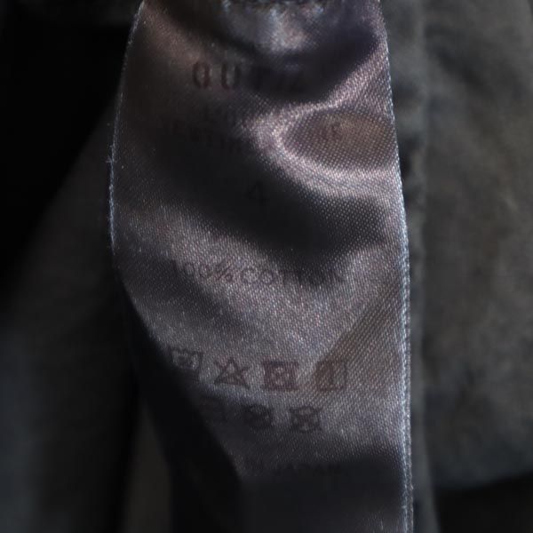 ウティ 日本製 ステンカラーコート 4 ネイビー系 OUTIL ウエストベルト メンズ