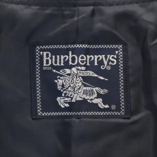 Burberrys バーバリーズ 90s オールド 2way ライナー付 ステンカラーコート ネイビー系 メンズ