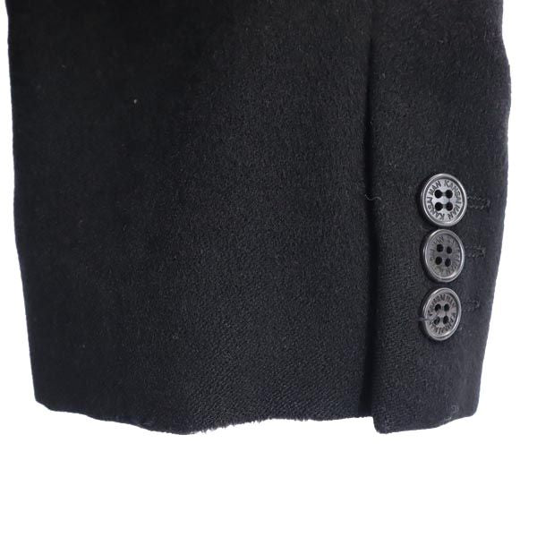 カンサイマン カシミヤ ステンカラーコート ブラック KANSAIMAN メンズ