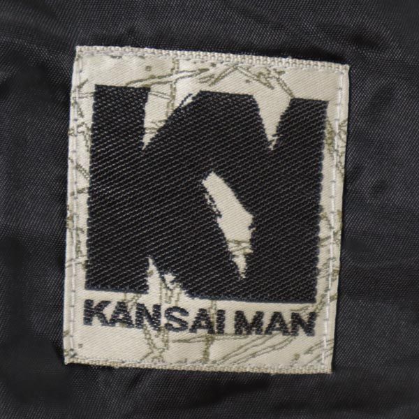 カンサイマン カシミヤ ステンカラーコート ブラック KANSAIMAN メンズ