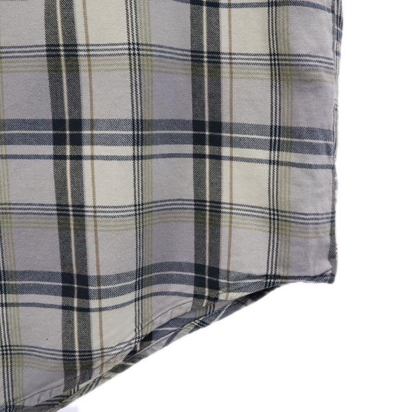 VINTAGE ヴィンテージ 60s 70s スリーピングシャツ グランパシャツ 長袖 チェックシャツ グレー系 ビッグサイズ メンズ