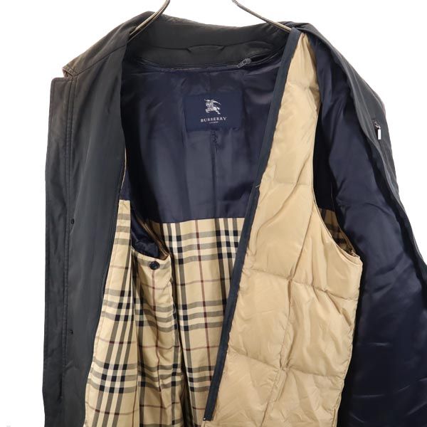 BURBERRY バーバリー 三陽商会 日本製 ライナー付き ステンカラーコート L 黒 メンズ