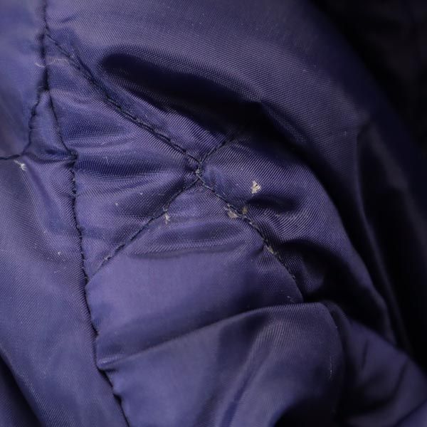 adidas アディダス 80s ヴィンテージ トレフォイルロゴ ベンチコート M ネイビー 裏キルティング メンズ