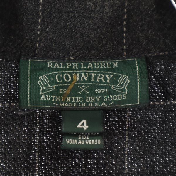 ラルフローレンカントリー 80s 90s USA製 ポロカン ノースリーブ ワンピース 4 グレー系 RALPH LAUREN COUNTRY レディース