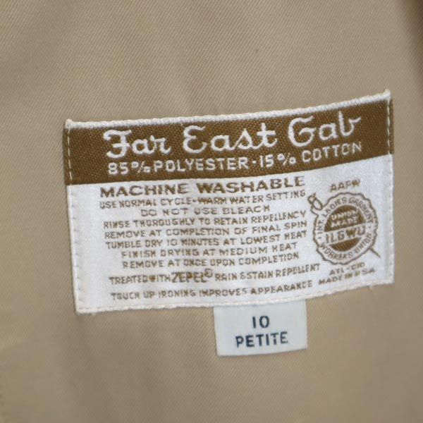 Misty Harbor ミスティーハーバー 80s 90s USA製 オールド トレンチコート 10 PETITE ベージュ レディース