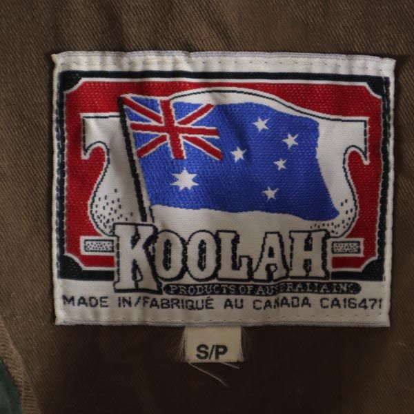 カナダ製 ワックスコットン コート S カーキ メンズ