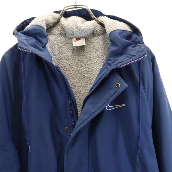 NIKE ナイキ 90s 00s 白タグ オールド ベンチコート M ブルー系 スポーツ メンズ