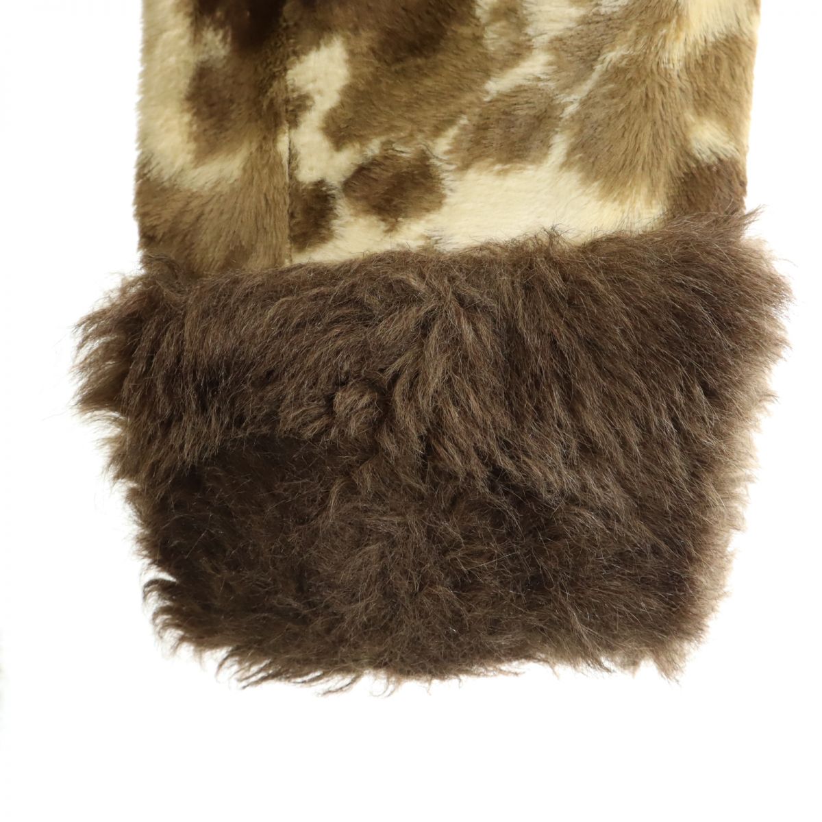 VINTAGE ヴィンテージ 70s 80s イギリス製 アニマル柄 ファー コート ブラウン系 レディース