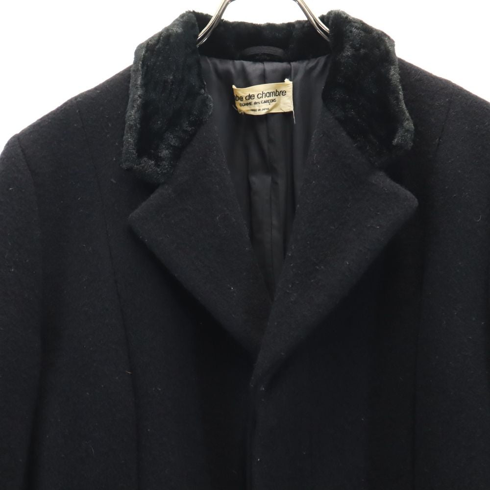 robe de chambre COMME des GARCONS ローブドシャンブルコムデギャルソン 90s 1997年 日本製 長袖 ウールコート ブラック系 レディース