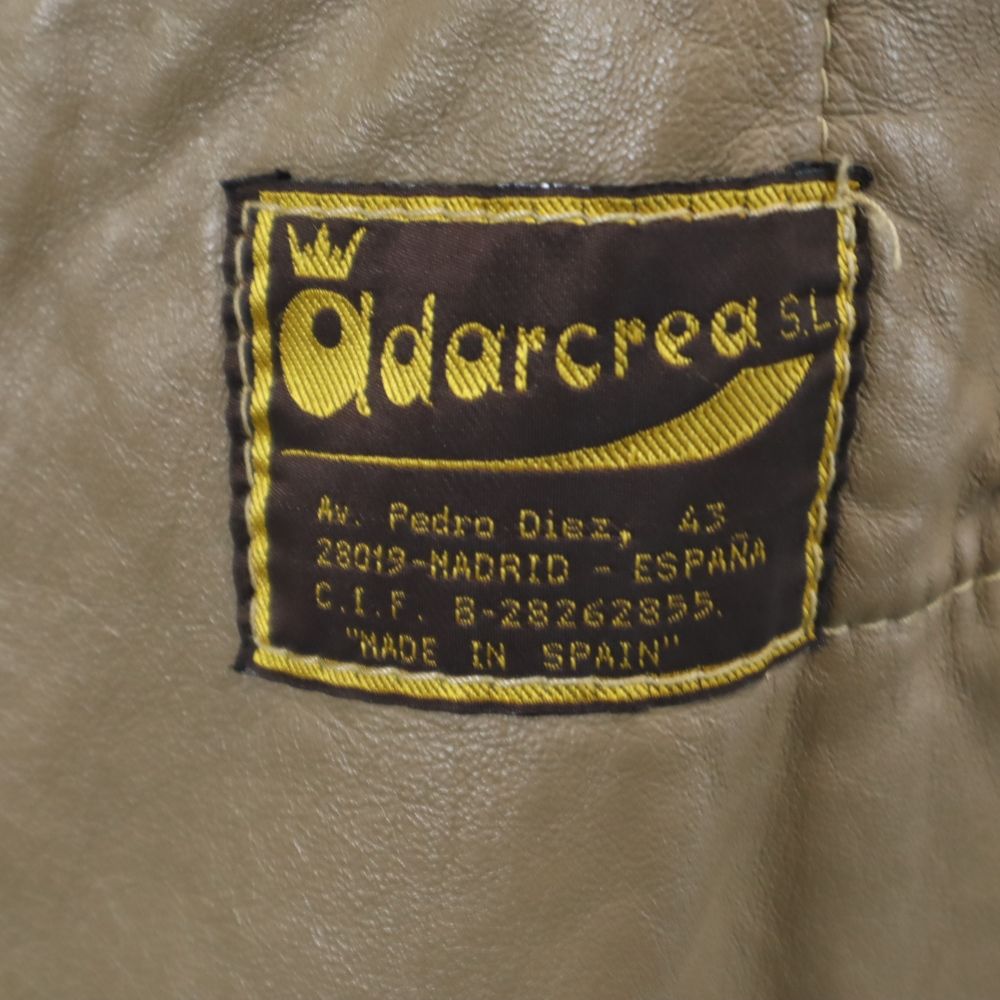 ADARCREA 80s 90s オールド 長袖 ムートンコート 46 キャメル ADARCREA メンズ