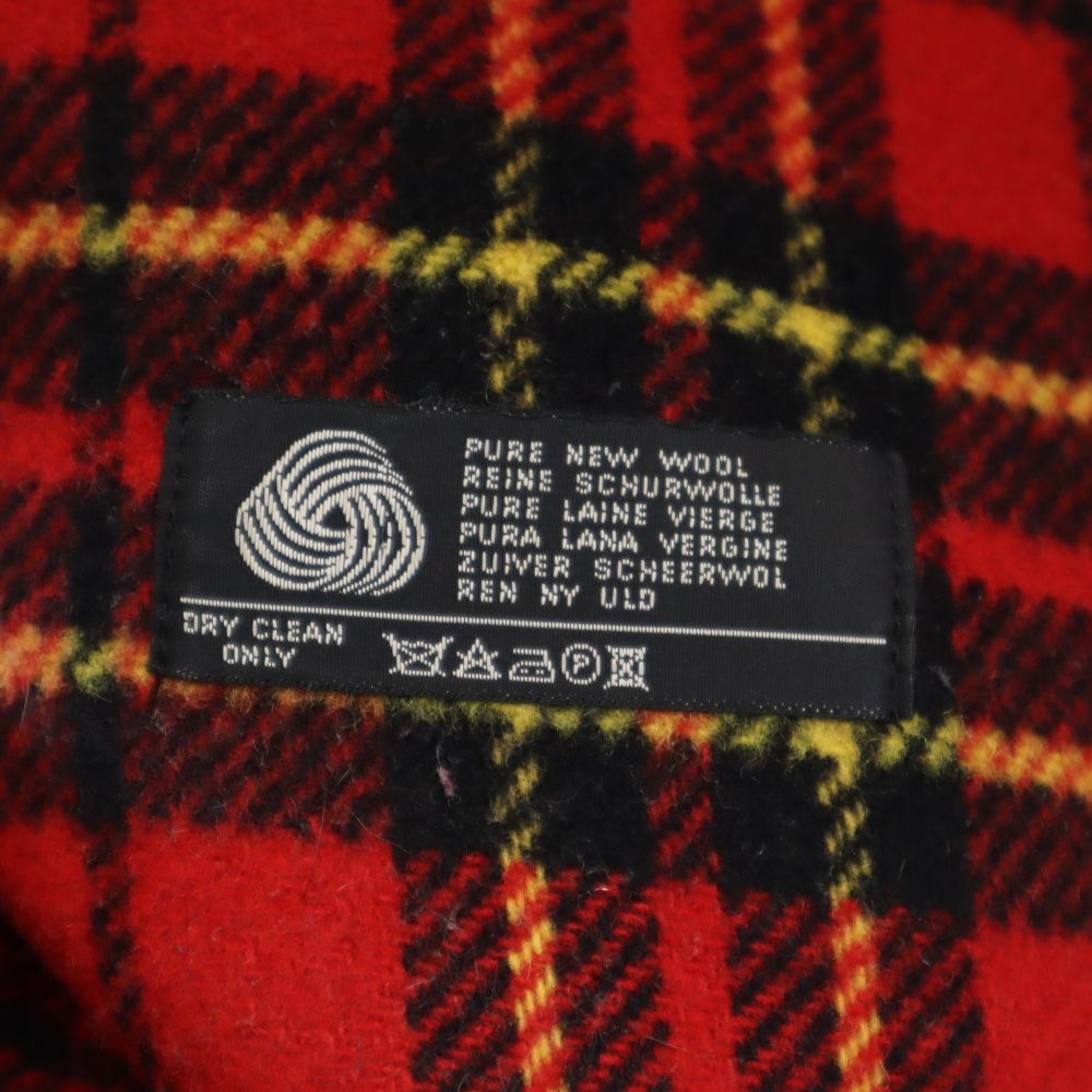 Gloverall グローバーオール 80s ウール ヴィンテージ 長袖 ダッフルコート USA-16 レッド系 裏チェック レディース