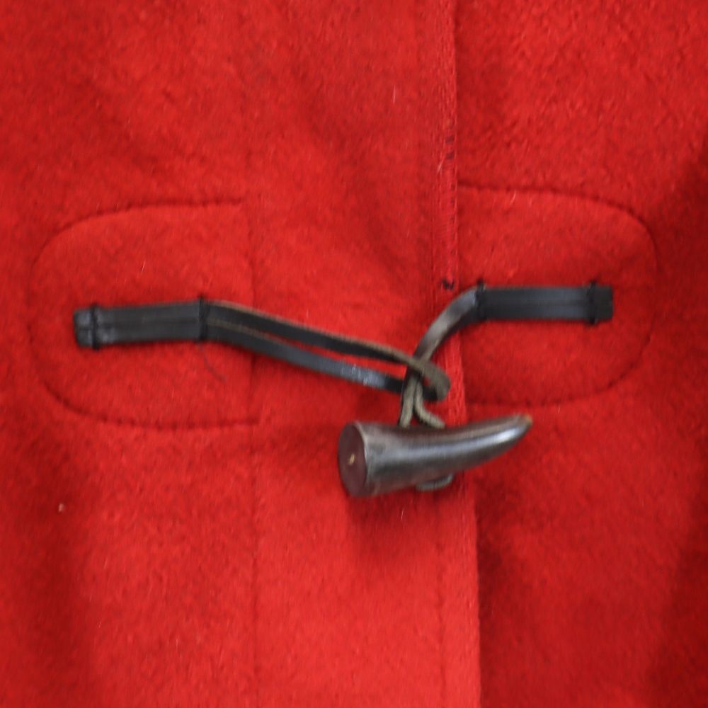 Gloverall グローバーオール 80s ウール ヴィンテージ 長袖 ダッフルコート USA-16 レッド系 裏チェック レディース