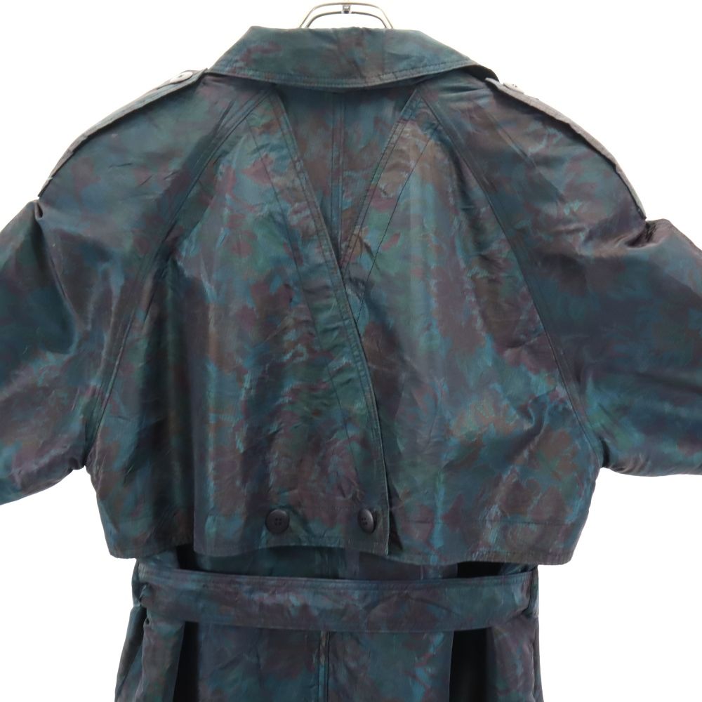 OLD オールド 90s トレンチコート 総柄 長袖 トレンチコート 45608 グリーン系 レディース