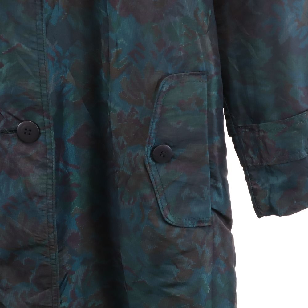 OLD オールド 90s トレンチコート 総柄 長袖 トレンチコート 45608 グリーン系 レディース