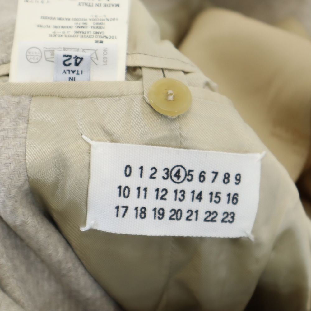 MARTIN MARGIELA マルタンマルジェラ イタリア製 長袖 ウールコート 42 ベージュ系 レディース