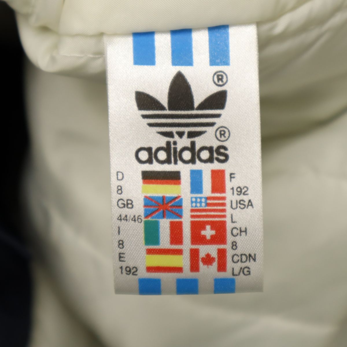 adidas アディダス 80s ヴィンテージ 中綿 ベンチコート L ネイビー系 メンズ