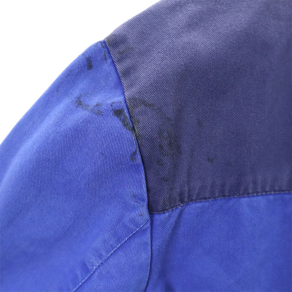 EURO WORK ユーロワーク 70s 80s ヴィンテージ ユーロワーク ワーク チェスターコート ブルー×ネイビー メンズ