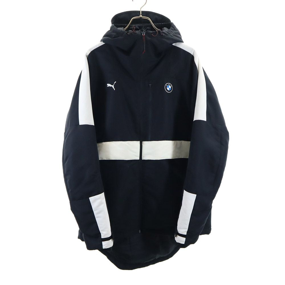 プーマ BMW Motorsport バック プリント 中綿ジャケット M ブラック×ホワイト PUMA フード メンズ
