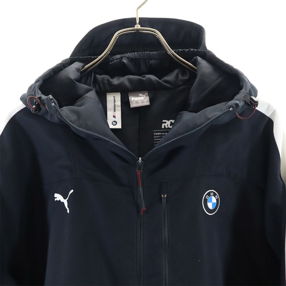 プーマ BMW Motorsport バック プリント 中綿ジャケット M ブラック×ホワイト PUMA フード メンズ