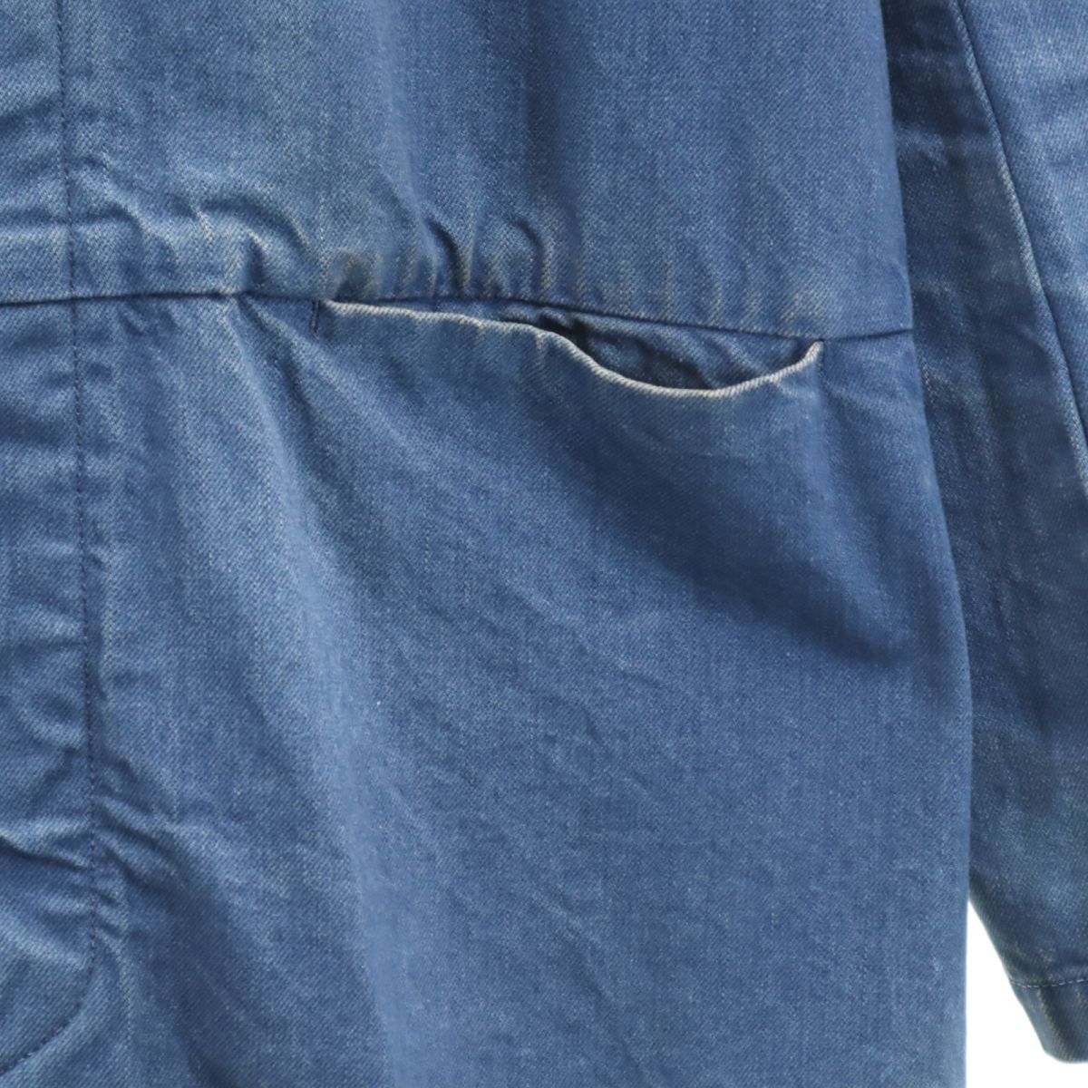 my beautiful land let マイビューティフルランドレット 日本製 開襟 デニムコート 1 ブルー系 メンズ