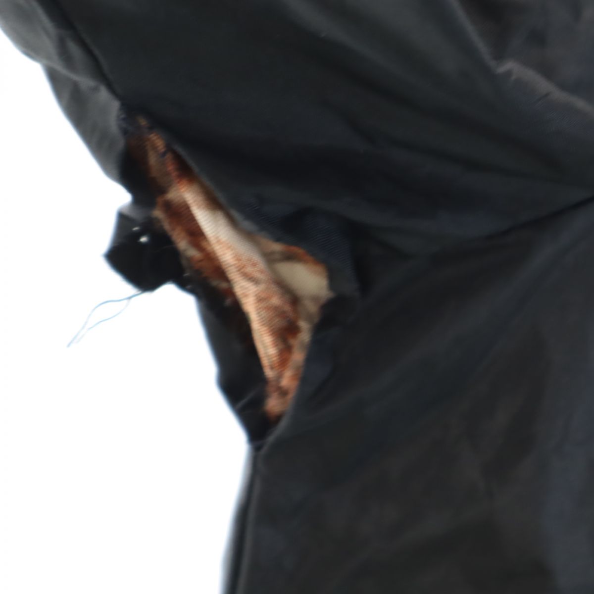 リバーシブル ステンカラーコート ブラック×ブラウン系 総柄 レディース