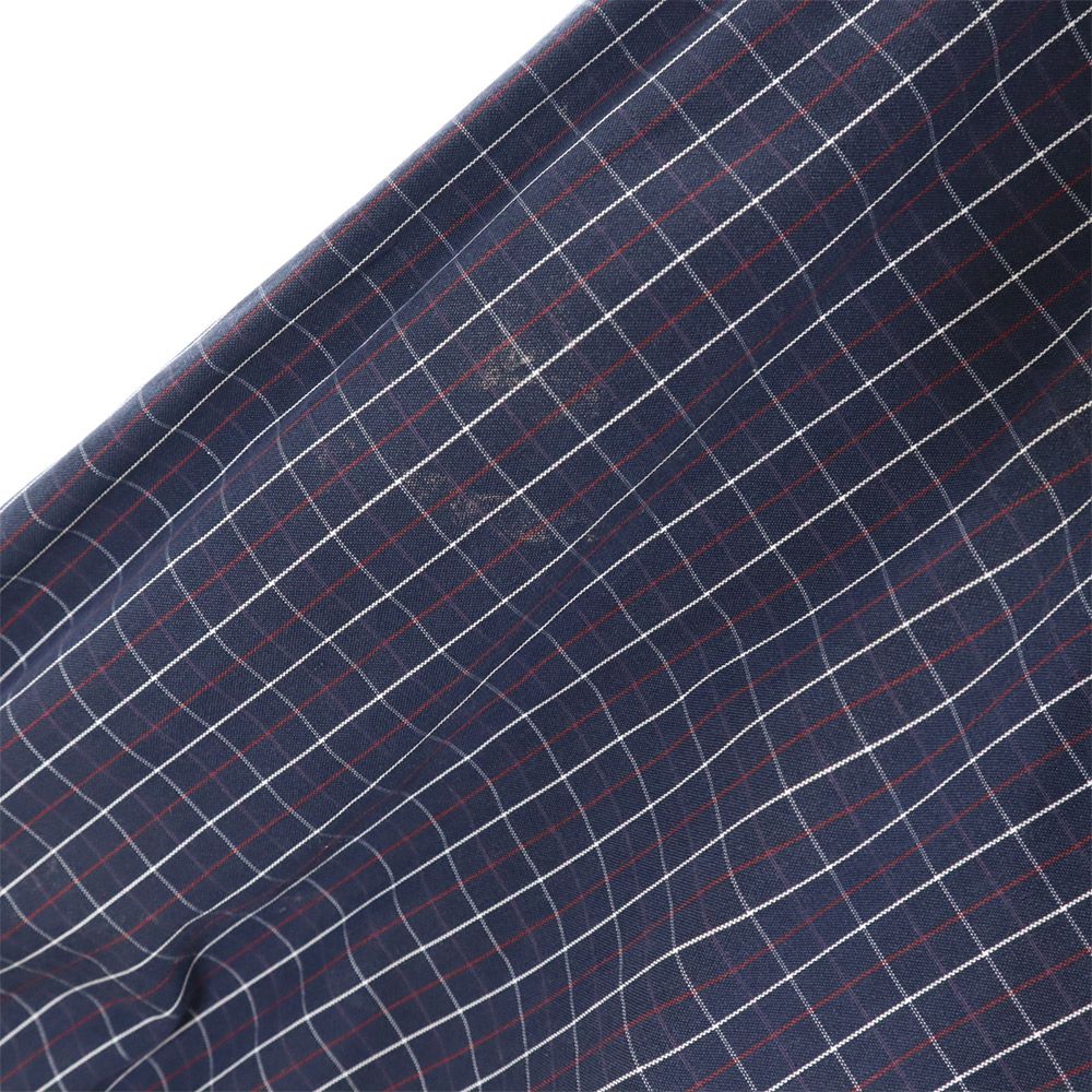 RALPH LAUREN ラルフローレン チェック柄 長袖 ボタンダウンシャツ 17 1/2 ネイビー ビッグサイズ メンズ