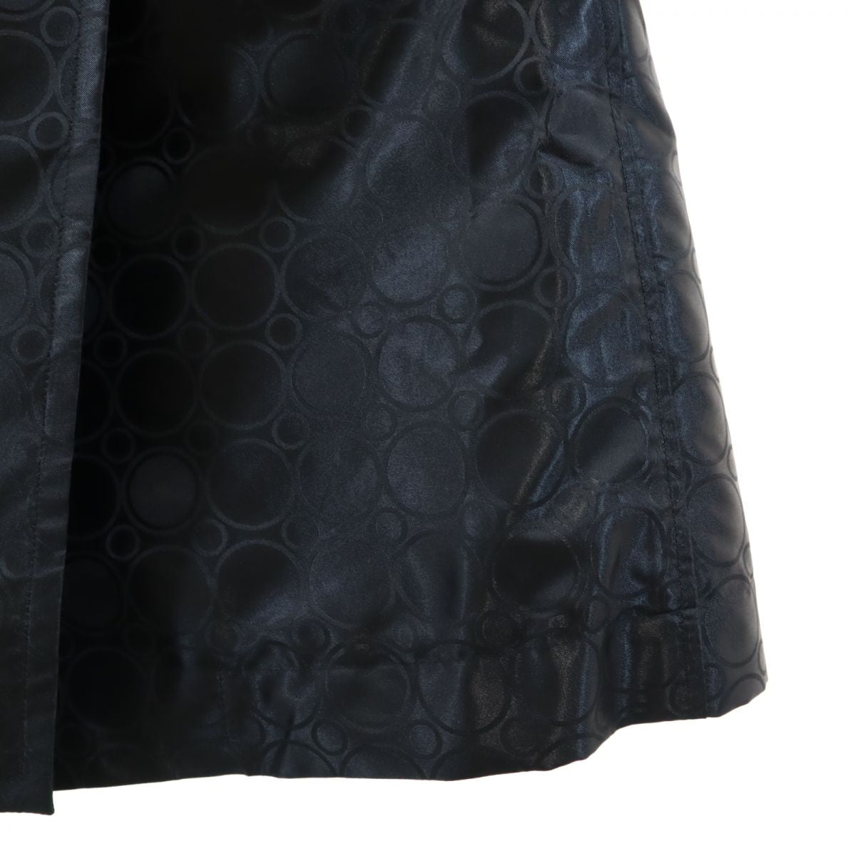 Pierre Cardin ピエールカルダン 日本製 総柄 トレンチコート M 黒 レディース