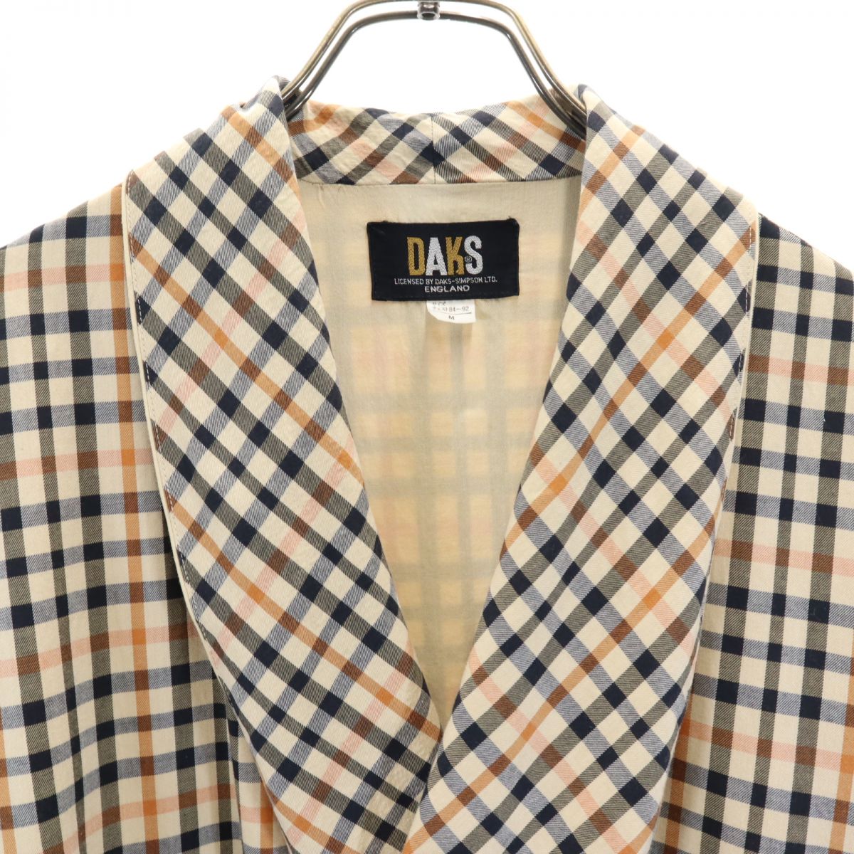 DAKS ダックス 長袖 ガウンコート M ベージュ系 メンズ