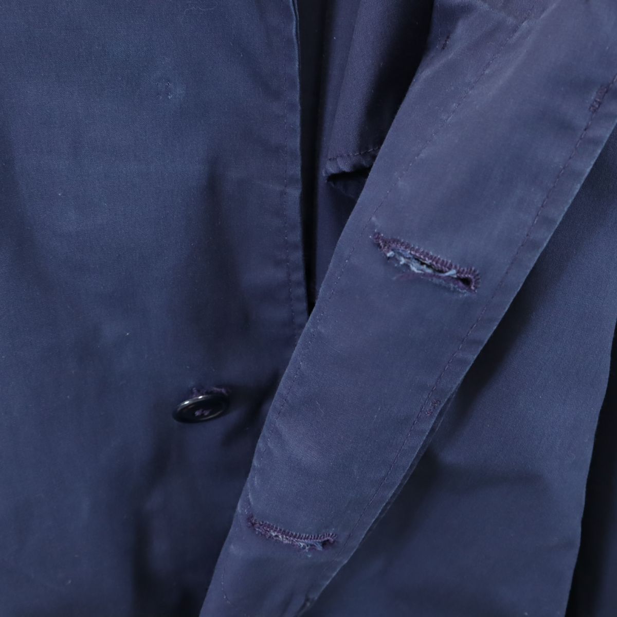 US ARMY アメリカ軍 70s DLA ヴィンテージ オールウェザーコート ステンカラーコート 36R ネイビー メンズ