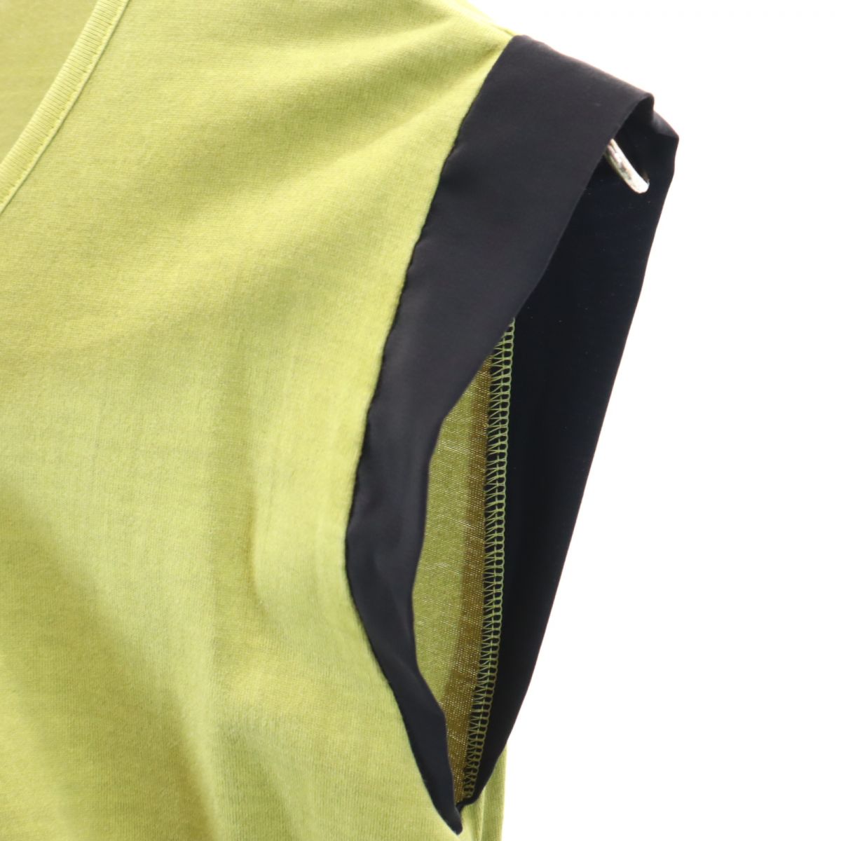 STUSSY ステューシー ノースリーブ Vネック ワンピース S グリーン系 レディース