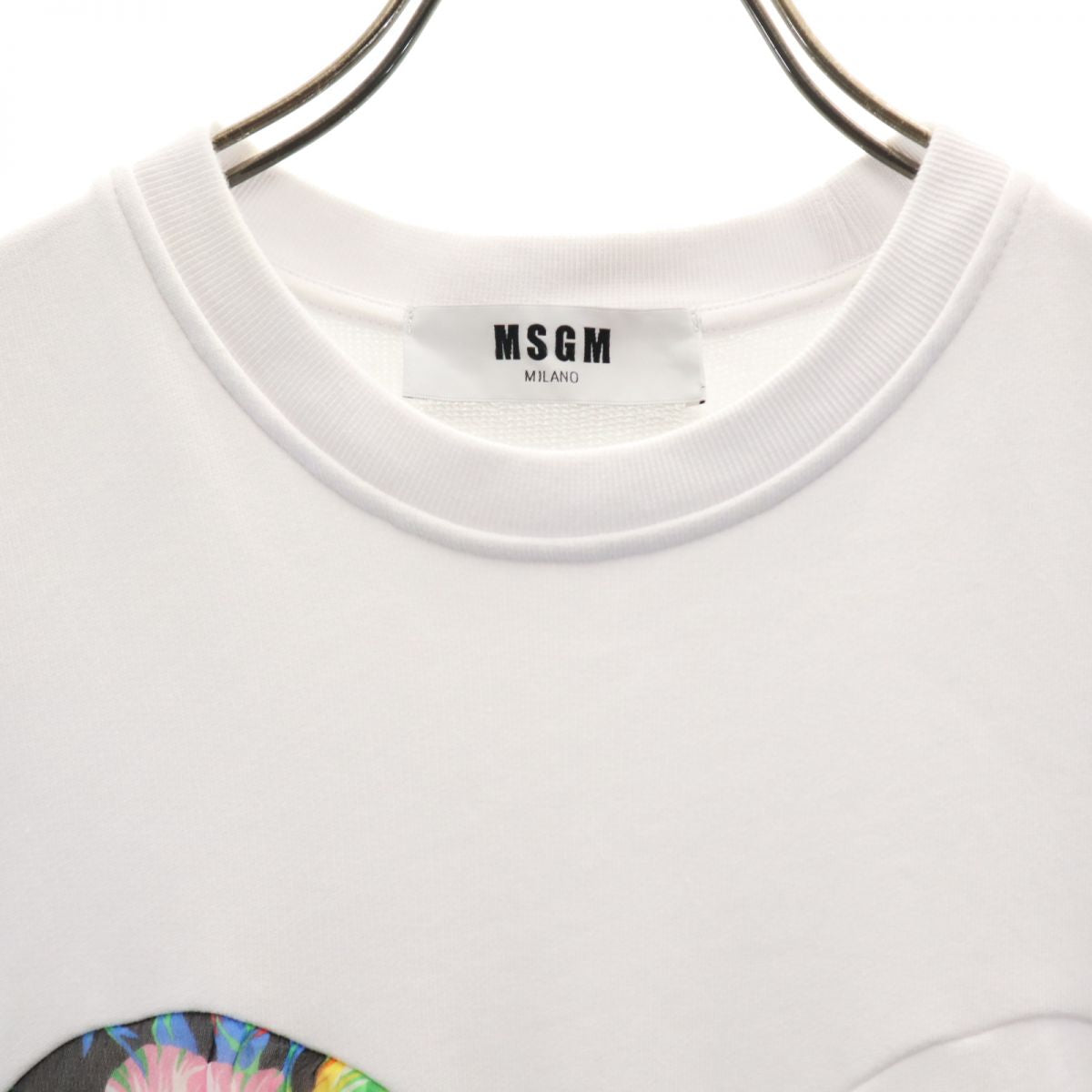 MSGM エムエスジーエム イタリア製 ノースリーブ 膝丈ワンピース XS ホワイト レディース