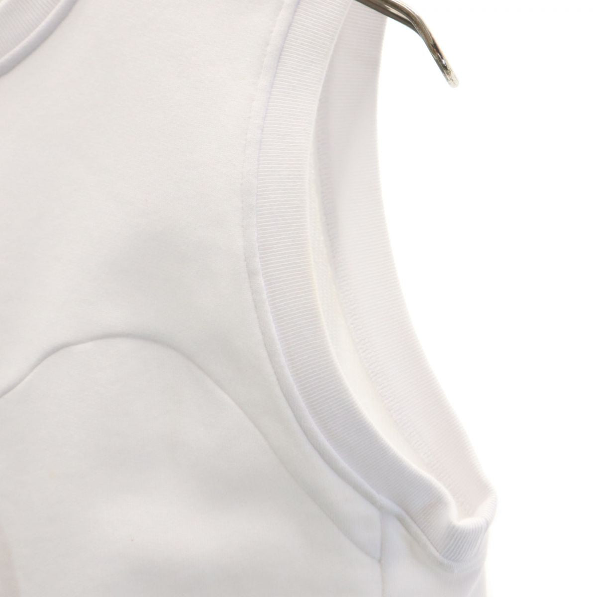 MSGM エムエスジーエム イタリア製 ノースリーブ 膝丈ワンピース XS ホワイト レディース