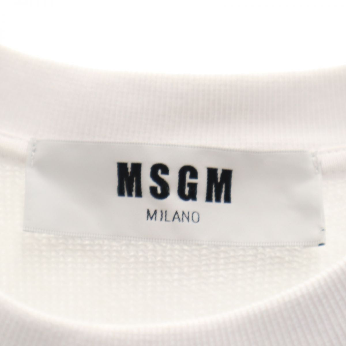 MSGM エムエスジーエム イタリア製 ノースリーブ 膝丈ワンピース XS ホワイト レディース