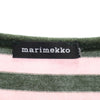 マリメッコ ボーダー柄 長袖 Tシャツ ワンピース ピンク×グリーン marimekko レディース