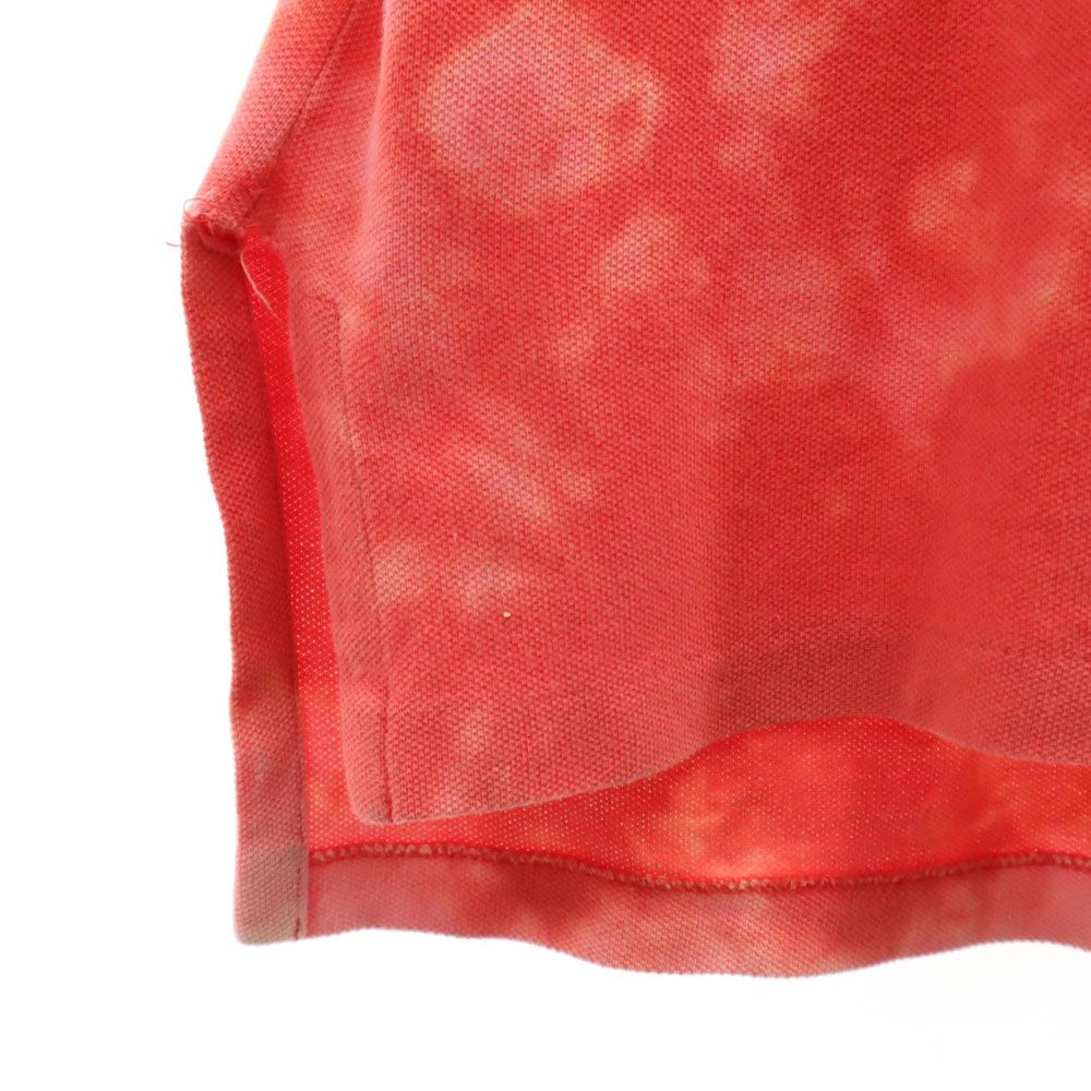 半袖 ポロシャツ オレンジ系 ビッグサイズ 鹿の子地 メンズ