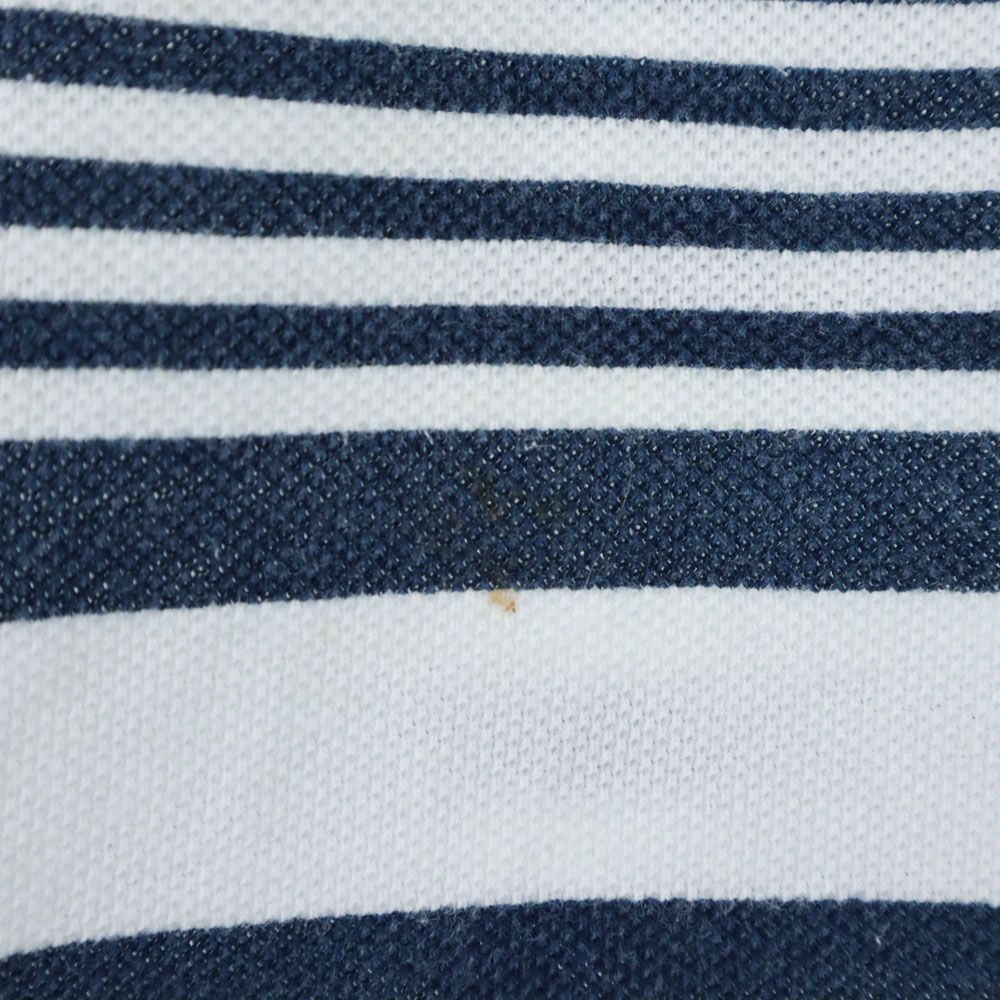 Burberrys バーバリーズ 90s 英国製 オールド ボーダー 半袖 ポロシャツ S ブルー系 鹿の子 メンズ