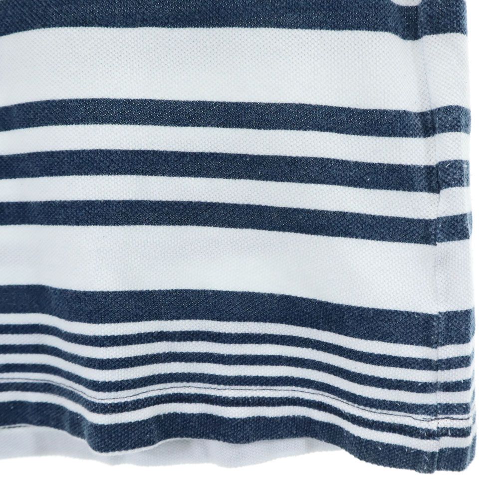 Burberrys バーバリーズ 90s 英国製 オールド ボーダー 半袖 ポロシャツ S ブルー系 鹿の子 メンズ