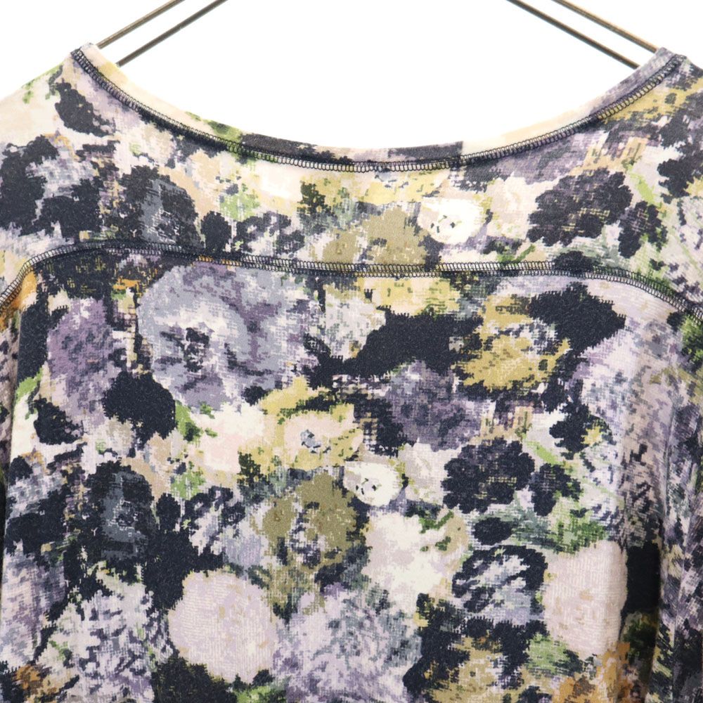 Paul+ Paul Smith ポールプラス ポールスミス 日本製 総柄 半袖 膝丈ワンピース M ネイビー系 レディース