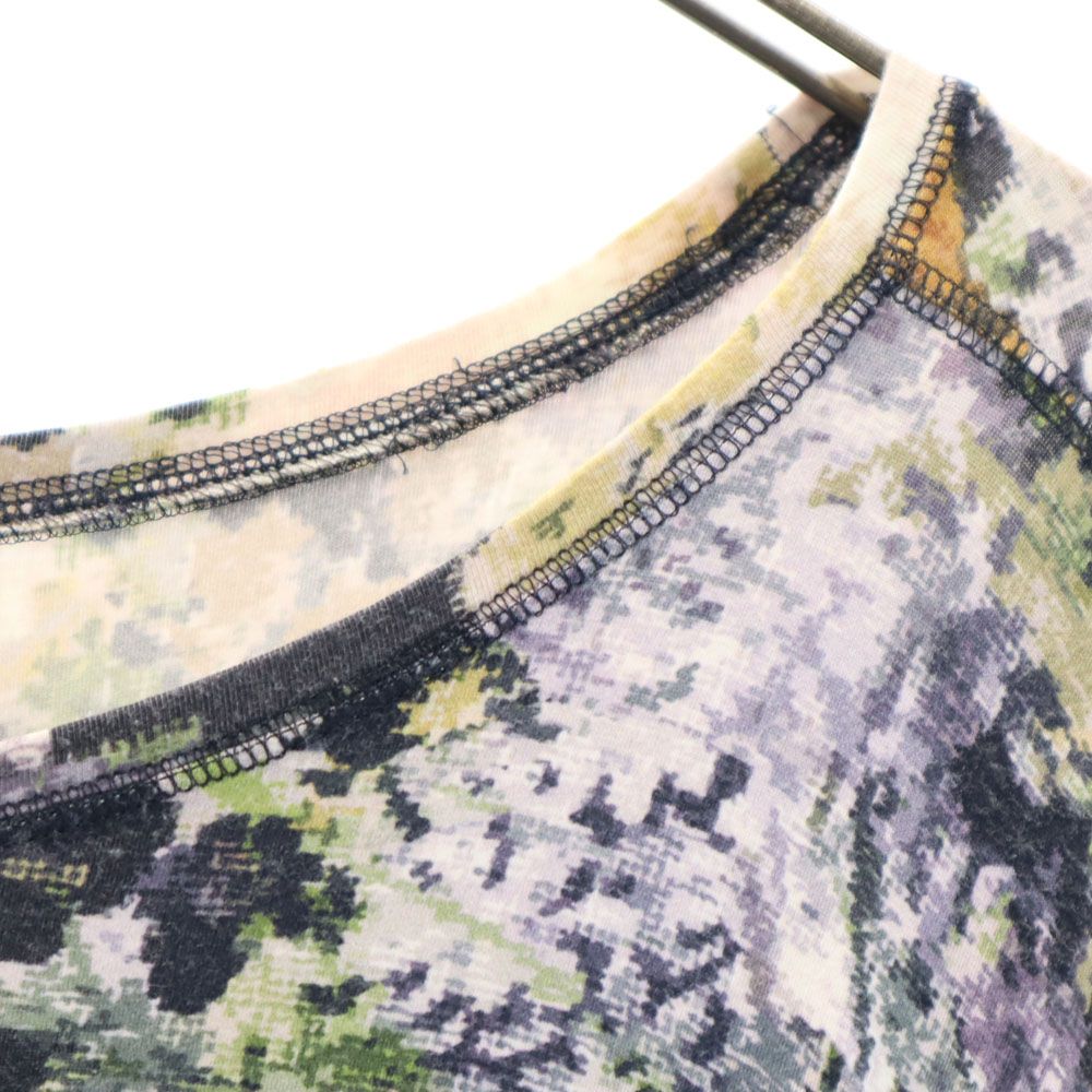 Paul+ Paul Smith ポールプラス ポールスミス 日本製 総柄 半袖 膝丈ワンピース M ネイビー系 レディース