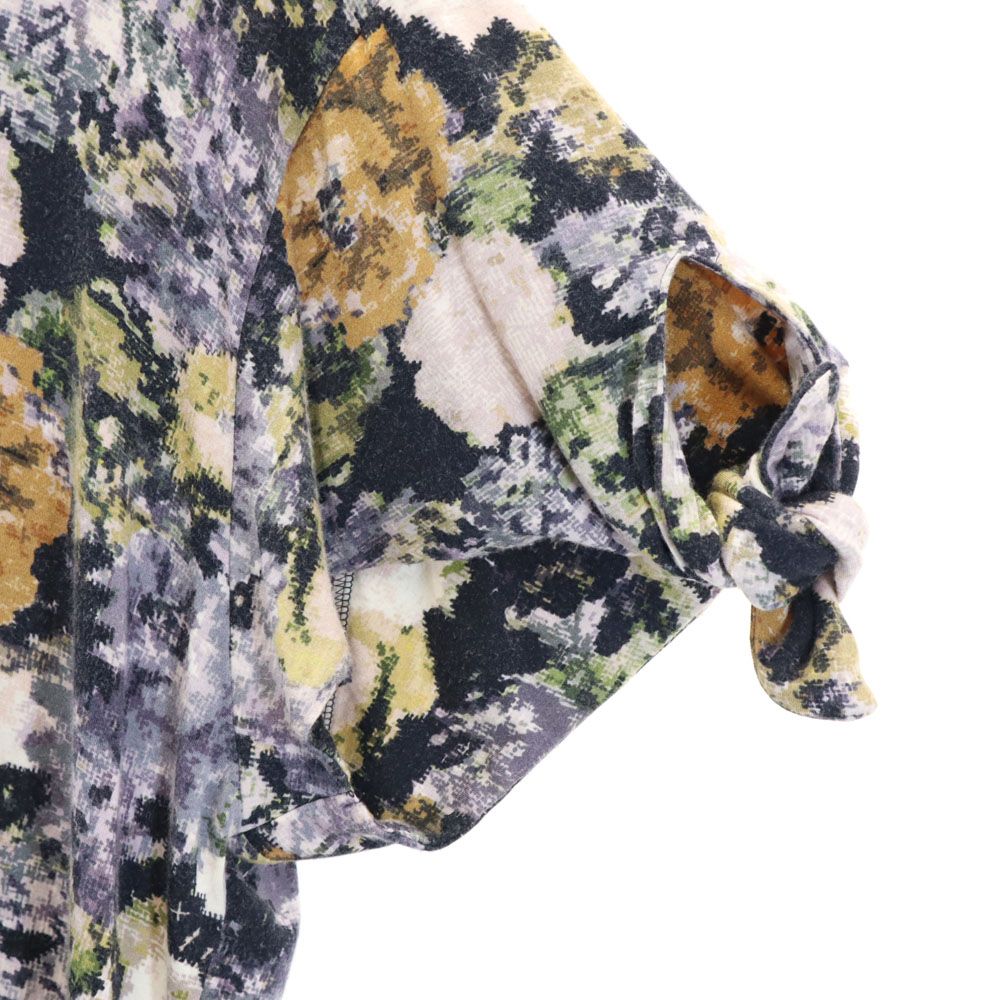 Paul+ Paul Smith ポールプラス ポールスミス 日本製 総柄 半袖 膝丈ワンピース M ネイビー系 レディース