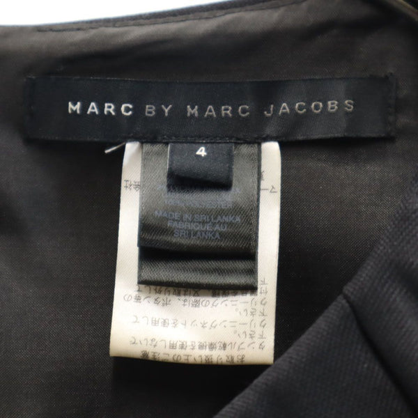 マークバイマークジェイコブス ウールブレンド ノースリーブ 膝丈ワンピース 4 黒 MARC BY MARC JACOBS レディース